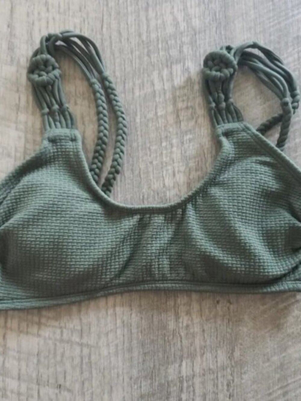 Xhilaration Olive Green Bikini Swim Top.